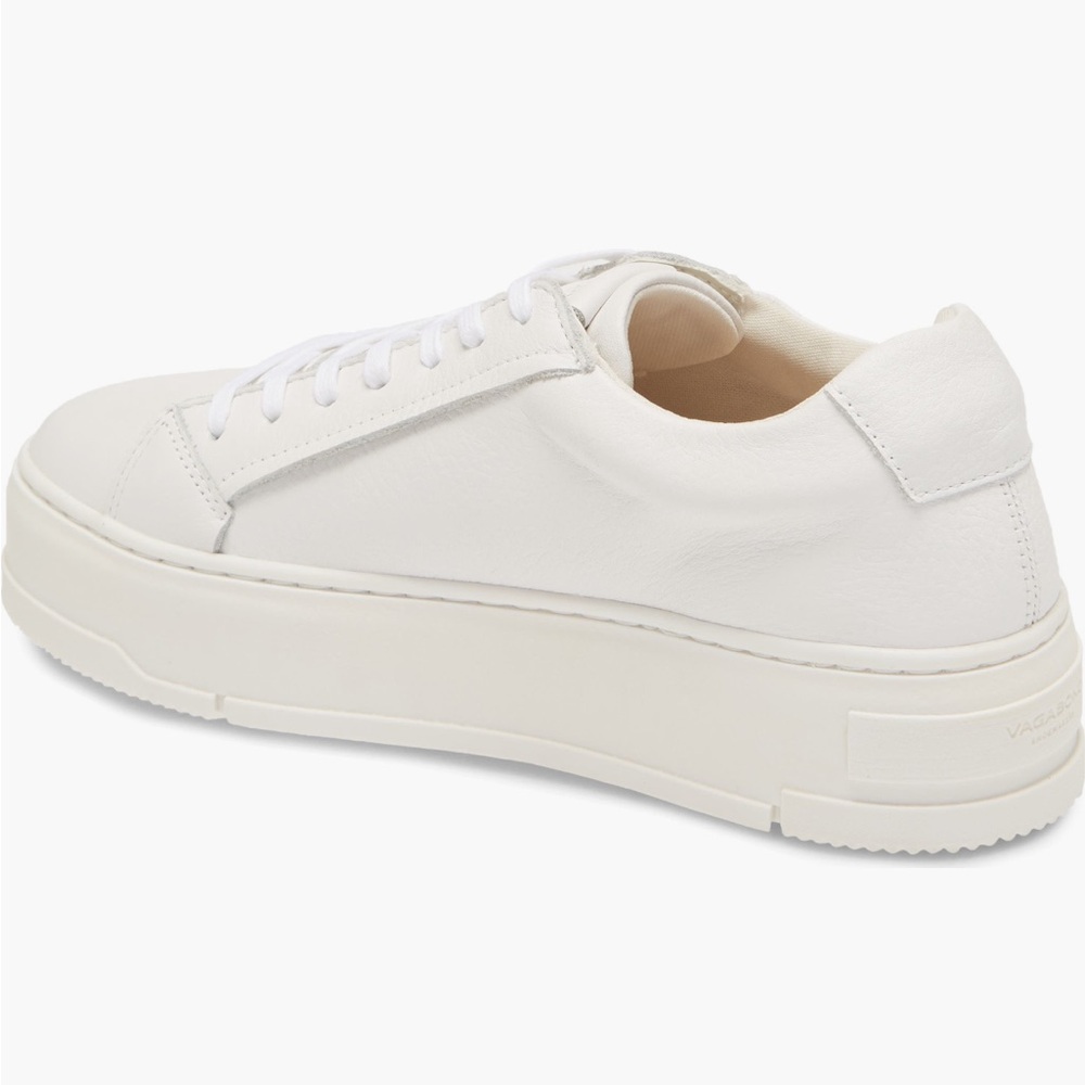 Vagabond Judy White Leather Platform Lace-Up Retro Sneakers Size 8 US / 38 EU - Picture 2 of 10